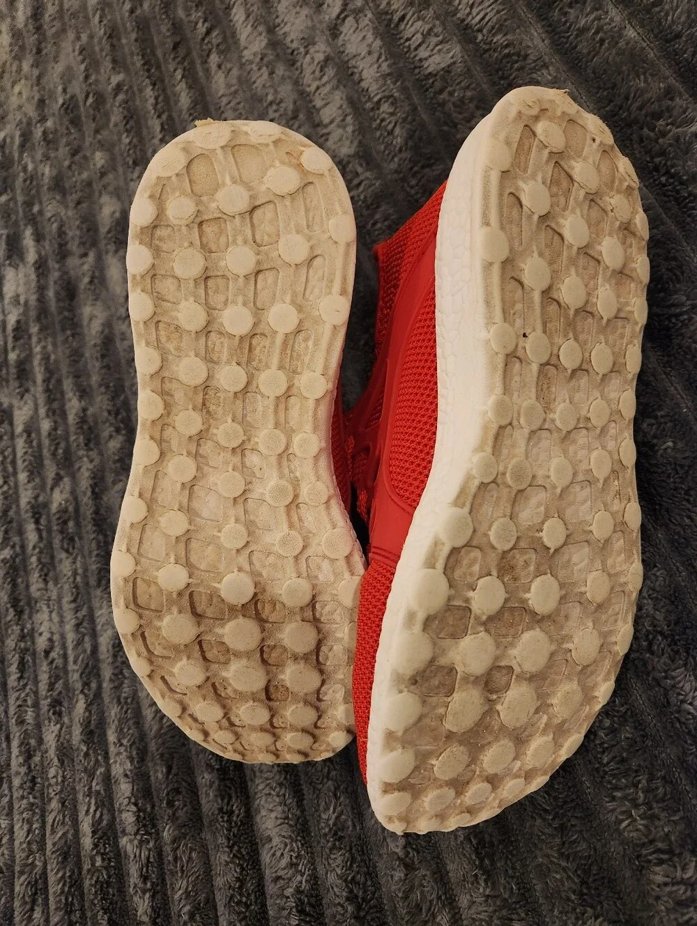 Red Mesh Woman's Athletic Sneaker with White Sole, Size 7